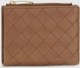Bottega Veneta Portafoglio bifold in pelle di vitello intrecciata