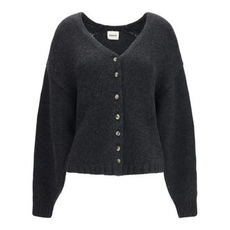 Khaite Axel V-Neck Cardigan - - Knitwear - Donna - Grigio - M