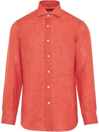 Barba linen shirt - Orange