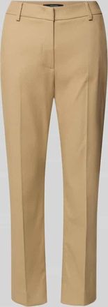 Max Mara Slim Fit Hose aus Baumwoll-Mix Modell VITE in Camel, Gr&ouml;&szlig;e 34