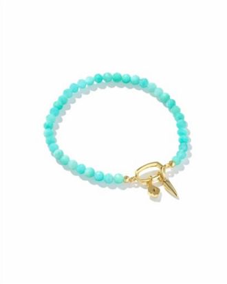 Kendra Scott Womens Sylvia Stretch Bracelet In Gold Teal Amazonite
