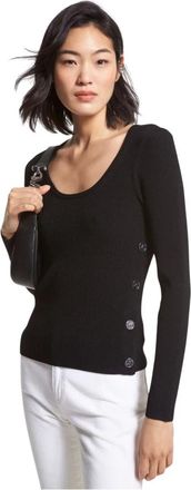 Michael Kors Trui met ronde hals - Dames - Ronde hals truien - Zwart - S - Truien & Vesten