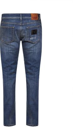 Dolce & Gabbana Mens Slim Jeans Blue Stretch Cotton