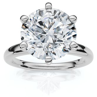 Pompeii3 Platinum 1 - 5 carat Round Certified Diamond Engagement Ring Lab Grown
