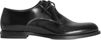 Dolce & Gabbana Black Leather Lace-up Shoes