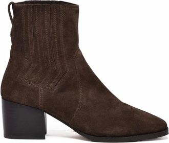 Janet & Janet Schoenen, Dames, Bruin, 40 EU, Leer, Stivaletto in Suede