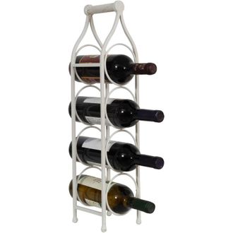 Biscottini International Biscottini - Botellero De Hierro Botellero De Mesa 58x13 Cm Botellero De Cocina Estante Para Botellas De Vino Bodega Botellero De Mostrador