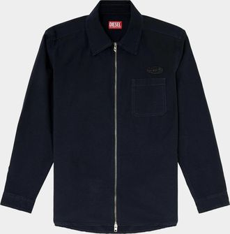Diesel Alias Logo Zip-Front Shirt Jacket