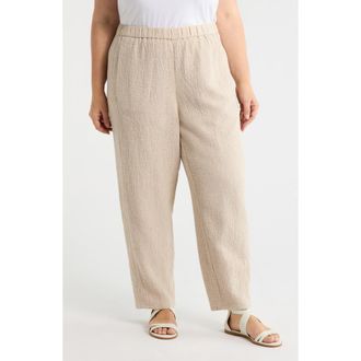 Eileen Fisher Stretch Organic Cotton Ankle Lantern Pants in Dove at Nordstrom, Size 3 X