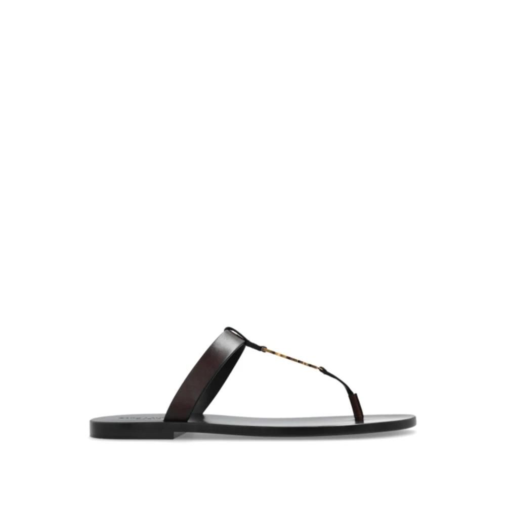 サンダル SAINT LAURENT Men Sandals 6059511P210 1000 BLACK Men's Saint Laurent Sandals and Slides | Lyst