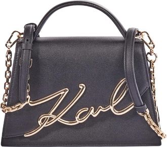 Karl Lagerfeld K/Signature 2.0 Medium Crossbody - Dames - Handtassen - Zwart - ONE Size - Leer - Tassen