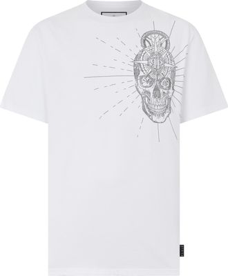 Philipp Plein Round Neck T-Shirt Skull Stones