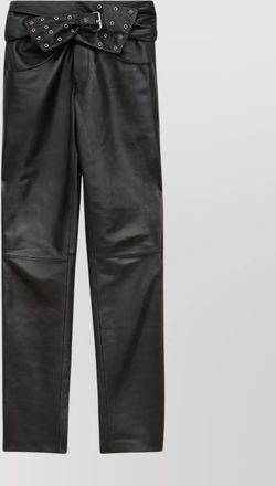 Isabel Marant leather trousers featuring belted waist