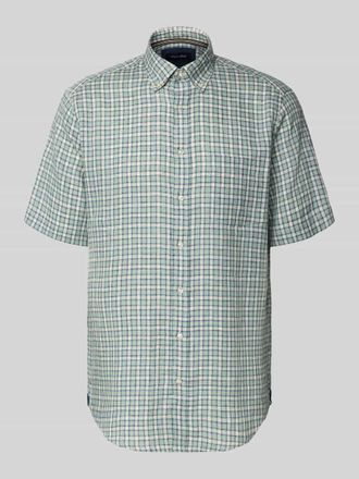 Christian Berg Regular Fit Freizeithemd aus Leinen in Schilf, Gr&ouml;&szlig;e 3XL