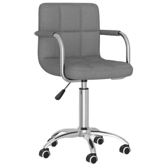 Les Tendances Les Tendances - Silla De Comedor Giratoria Tela Gris Claro Vidaxl