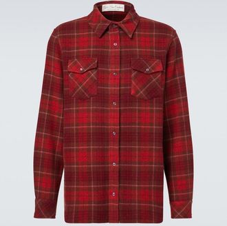 God's True Cashmere Camicia Love in cashmere a quadri con ametiste