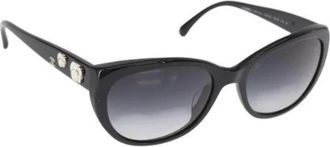 Chanel Pre-owned Accessories, female, Black, Size: ONE SIZE Pre-owned Plastic Sunglasses