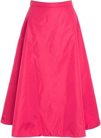 Add Padded Midi Skirt With Flared Silhouette