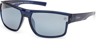 Timberland TB00016 Polarized 90D Mens Sunglasses Blue Size 65