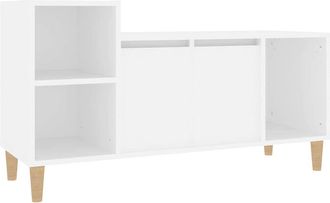 vidaXL Vidaxl - Mueble Para Tv Madera Contrachapada Blanco 100x35x55 Cm