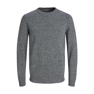 Jack & Jones Crew Neck Jumper Melange Knit Sweater - Heren - Ronde hals truien - Grijs - XL - Katoen - Truien & Vesten