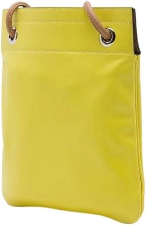 Herm&egrave;s Pre-owned Aline Cross Body Bag - Dames - Pre-owned - Geel - Maat: ONE Size Leer