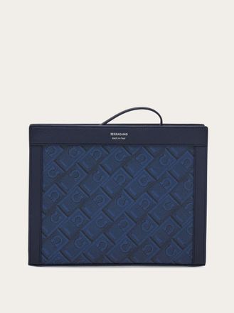 Ferragamo Men Ferragamo Monogram pouch Blue