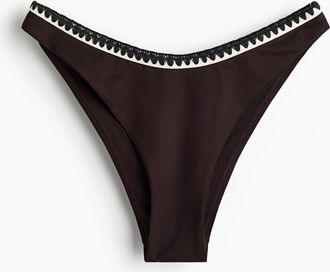 H&M Cheeky Bikinihose - Brown