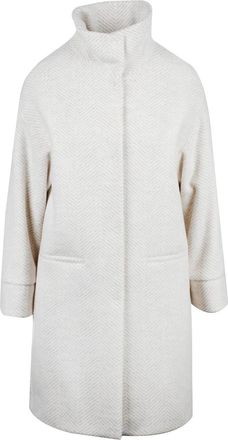 Olivier Horigamy White Virgin Wool-Blend Coat