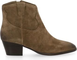 Ash Fame Enkellaars - Dames - Cowboylaarzen - Bruin - 35 EU - Leer - Schoenen
