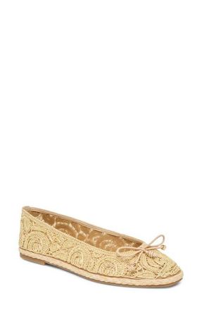 Dolce Vita Tianna Ballet Flat in Light Natural Raffia Lace at Nordstrom, Size 6.5