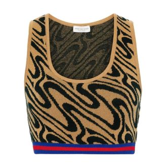 Dries Van Noten Dames, Tops, Bruin, Maat: XS Wol