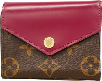 Louis Vuitton Brown Fuchsia Wallet (Tri-Fold) (Pre-Owned)