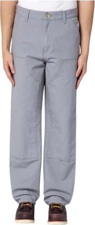 Carhartt Work in Progress Double Knee Pant - Heren - Straight fit broeken - Grijs - W31 - Katoen - Broeken