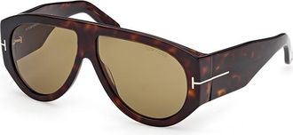 Tom Ford Bronson Green Pilot Mens Sunglasses FT1044 52N 60