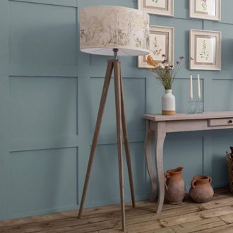 Voyage Maison Aratus Floor Lamp With Enchanted Forest Eva Lampshade in Beige