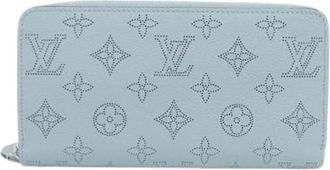 Louis Vuitton Pre-owned Wallets, female, Blue, Size: ONE SIZE Pre-owned Mahina Calf Long Wallet