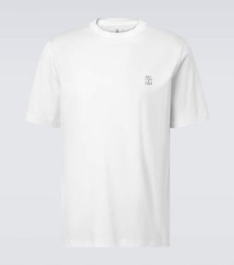 Brunello Cucinelli Logo cotton jersey T-shirt
