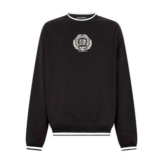 Dolce & Gabbana Sweatshirts, male, Black, XS, Stylish Sweatshirt with Unique Design