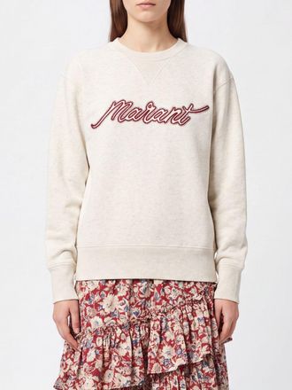 Isabel Marant Crewneck Sweatshirt in Cotton with Contrast Logo Lettering