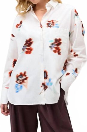 Paul Smith Women Floral Cotton Shirt In White Hazy