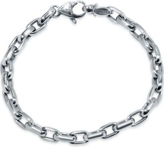 Pompeii3 Mens Classic Round Link 14k Gold (32gram) or Platinum (52gram) 7mm Bracelet 8.5