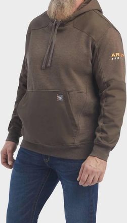 Ariat Rebar Workman Canvas Hoodie In Brown