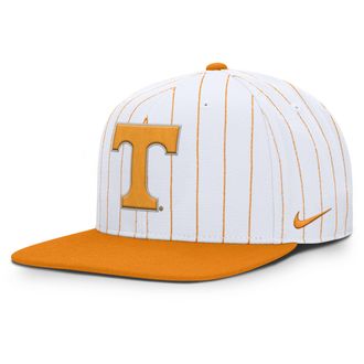 Nike Tennessee Primetime Pin Stripe 2-Tone Nike Mens Dri-FIT College Adjustable Hat in White | NC1208DZUTN-5YX