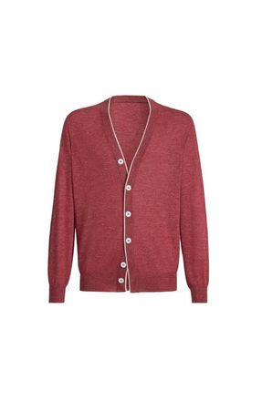 Brunello Cucinelli Lightweight cardigan in Cherry at Nordstrom, Size 44 It