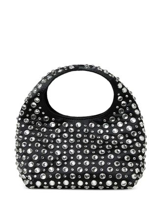 Loeffler Randall magnetic-fastening mini tote bag - women - Polyester/Rhinestone - One Size - Black