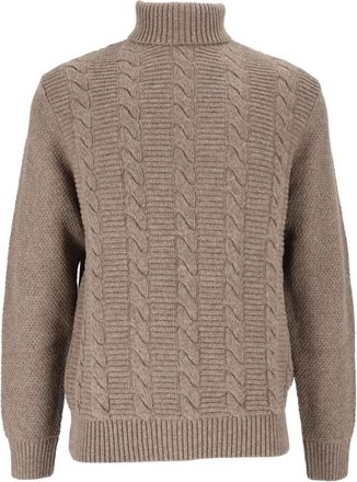 Barbour Staplecross Rollneck Trui - Heren - Coltruien - Grijs - S - Wol - Truien & Vesten