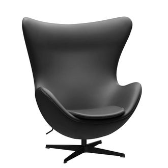Fritz Hansen Egg Chair, schwarz / Essential Leder schwarz