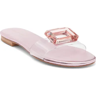 Cecelia New York Phillis Transparent Slide Sandal in Pink at Nordstrom, Size 8.5