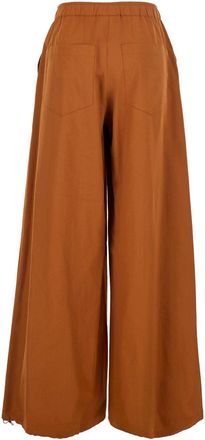 Merci Womens Trousers Brown Cotton Blend